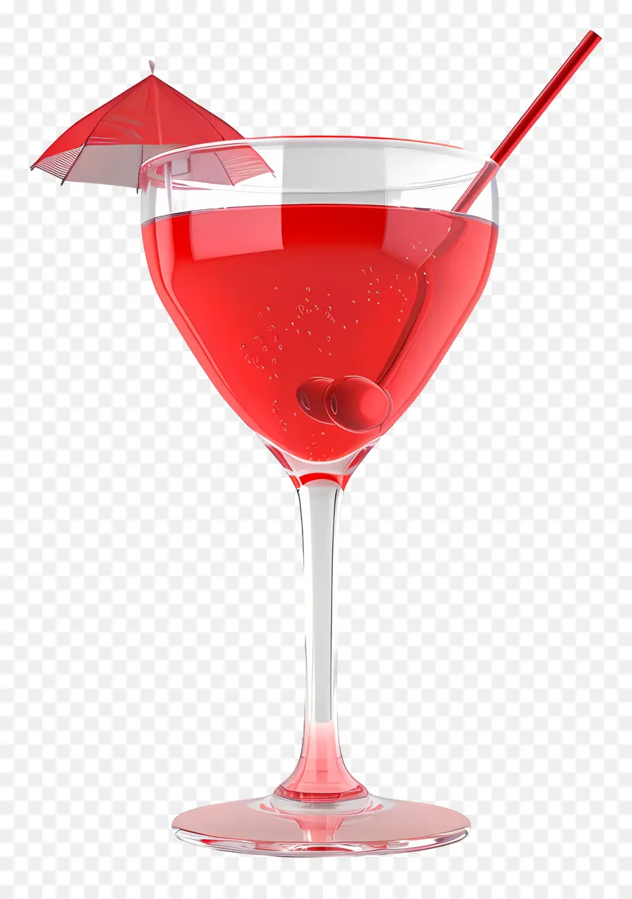 Красный коктейль，Красный коктейльный стакан PNG