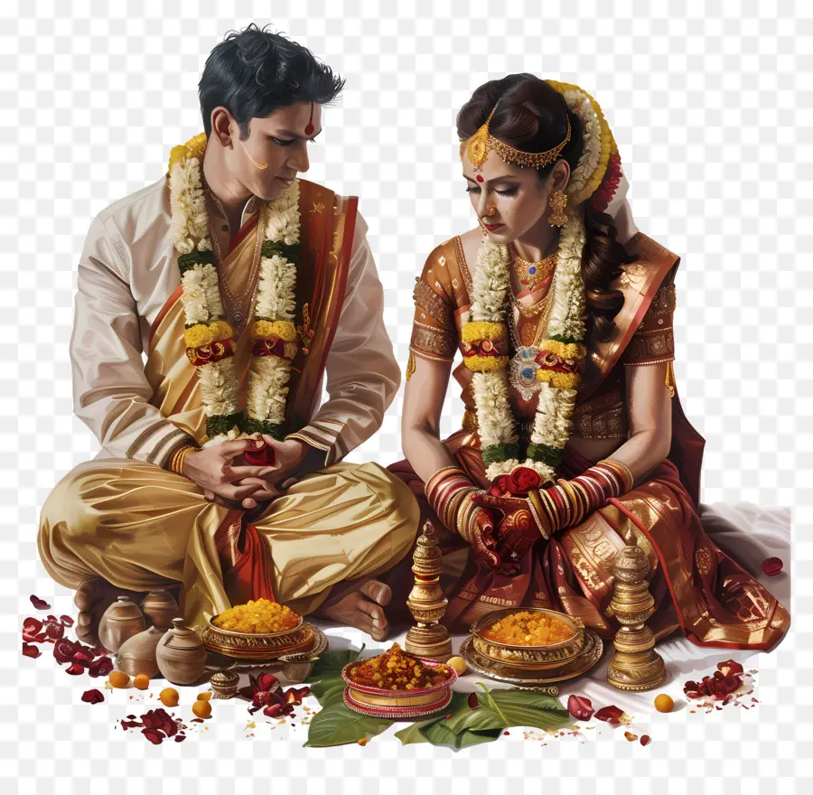 Индуистской свадьбы，индийская свадьба PNG
