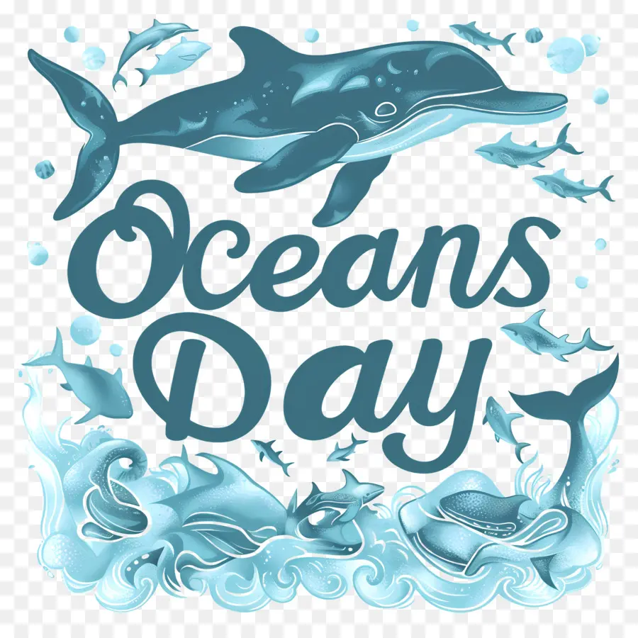 Всемирный день океанов，акварельная живопись PNG