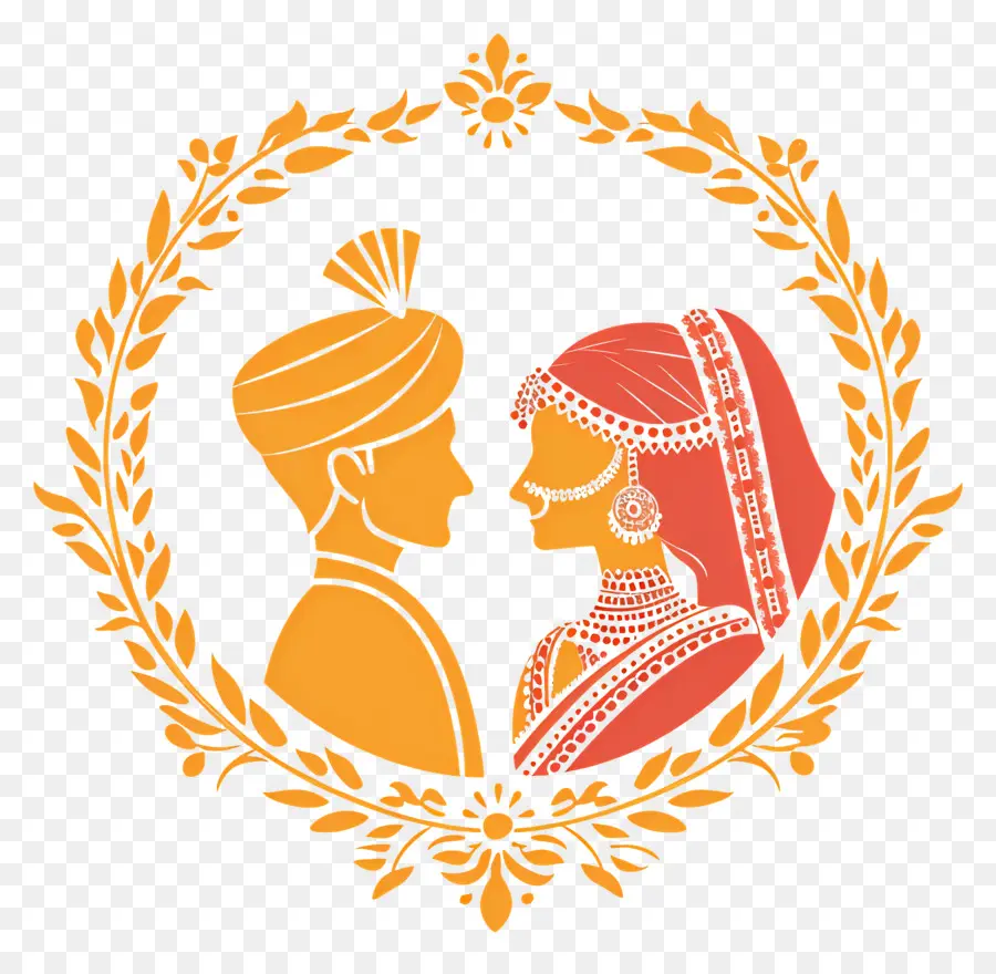 индийская свадьба，Традиционная индийская свадьба PNG