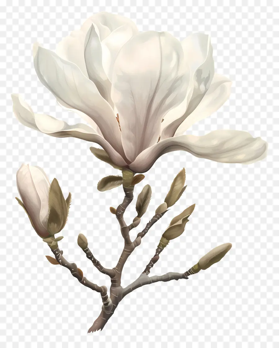 белая магнолия，магнолия цветы PNG
