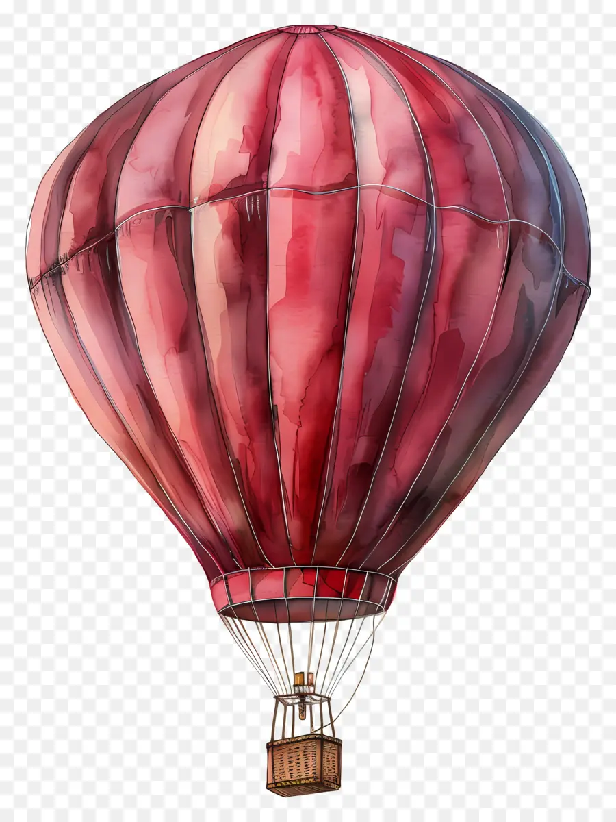 горячий воздух воздушный шар，баллон с красным горячим воздухом PNG