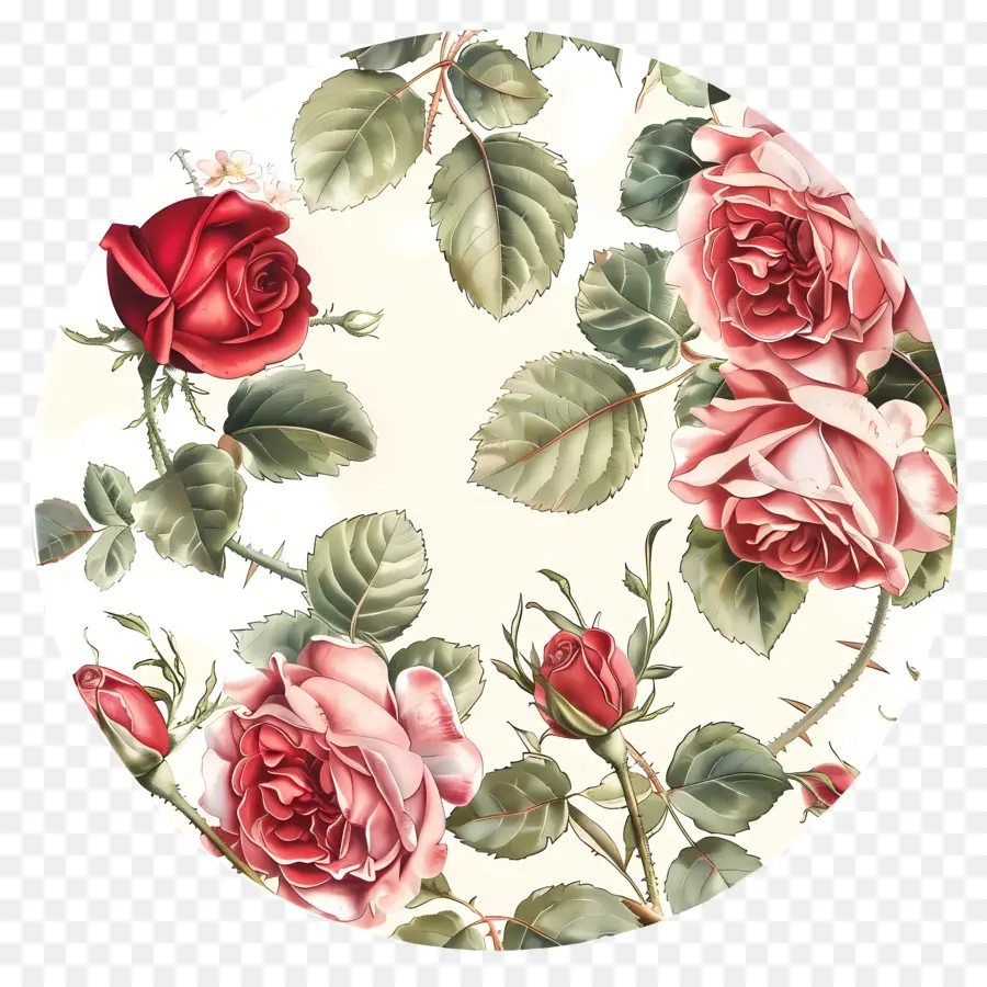 Сад роз，Красные Розы PNG