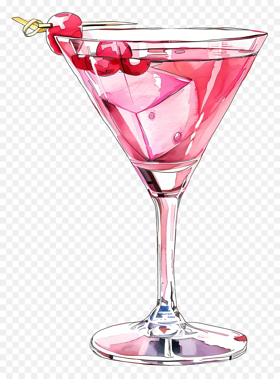 розовый коктейль，мартини стекла PNG
