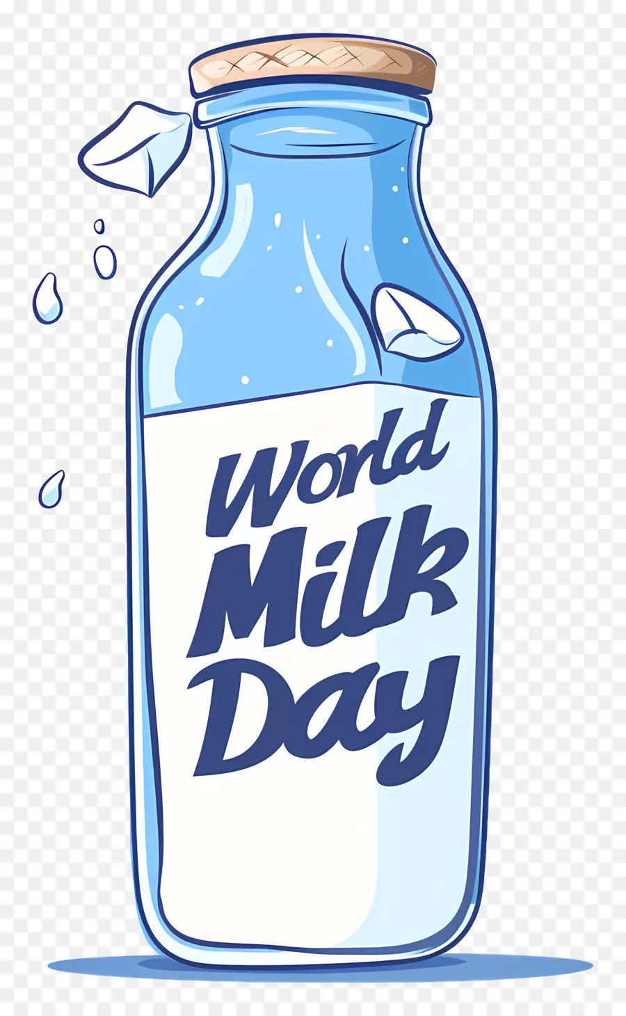 Всемирный День Молока，разбитой бутылкой PNG