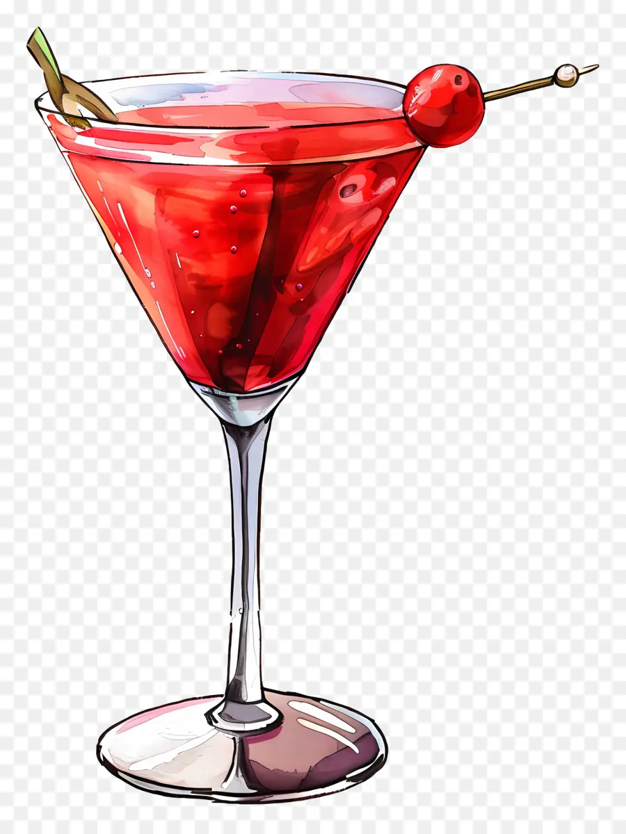 Красный коктейль，красный мартини PNG