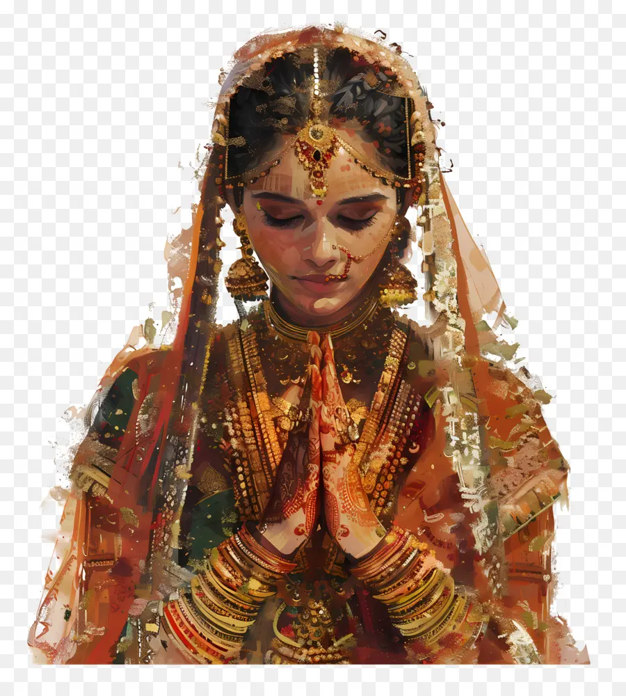 Индуистской свадьбы，цифровая живопись PNG