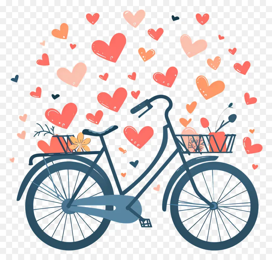 Любовь дизайн，Велосипед PNG