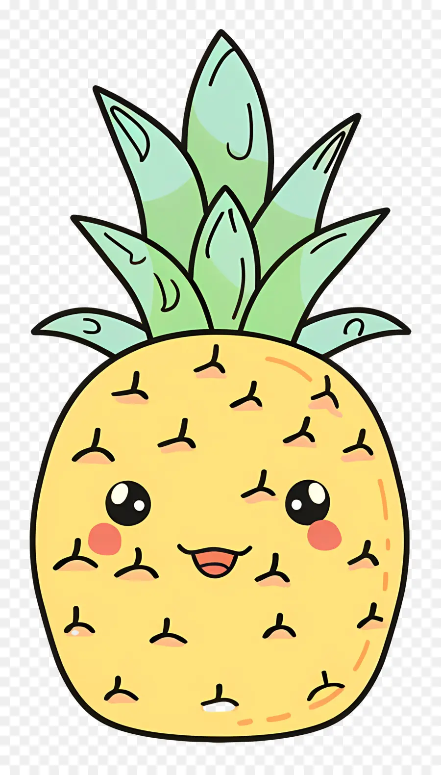 Pineapple，милый мультфильм ананас PNG