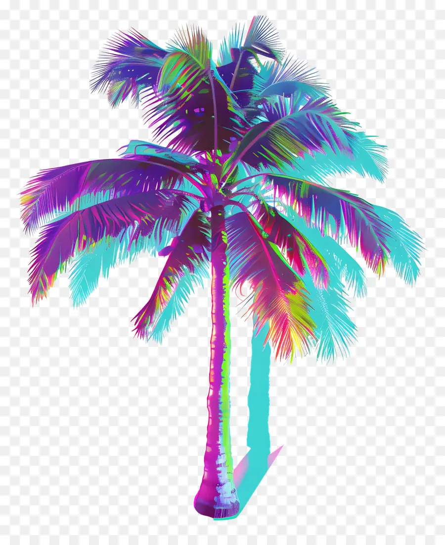 Пародовая пальма，Vaporwave PNG