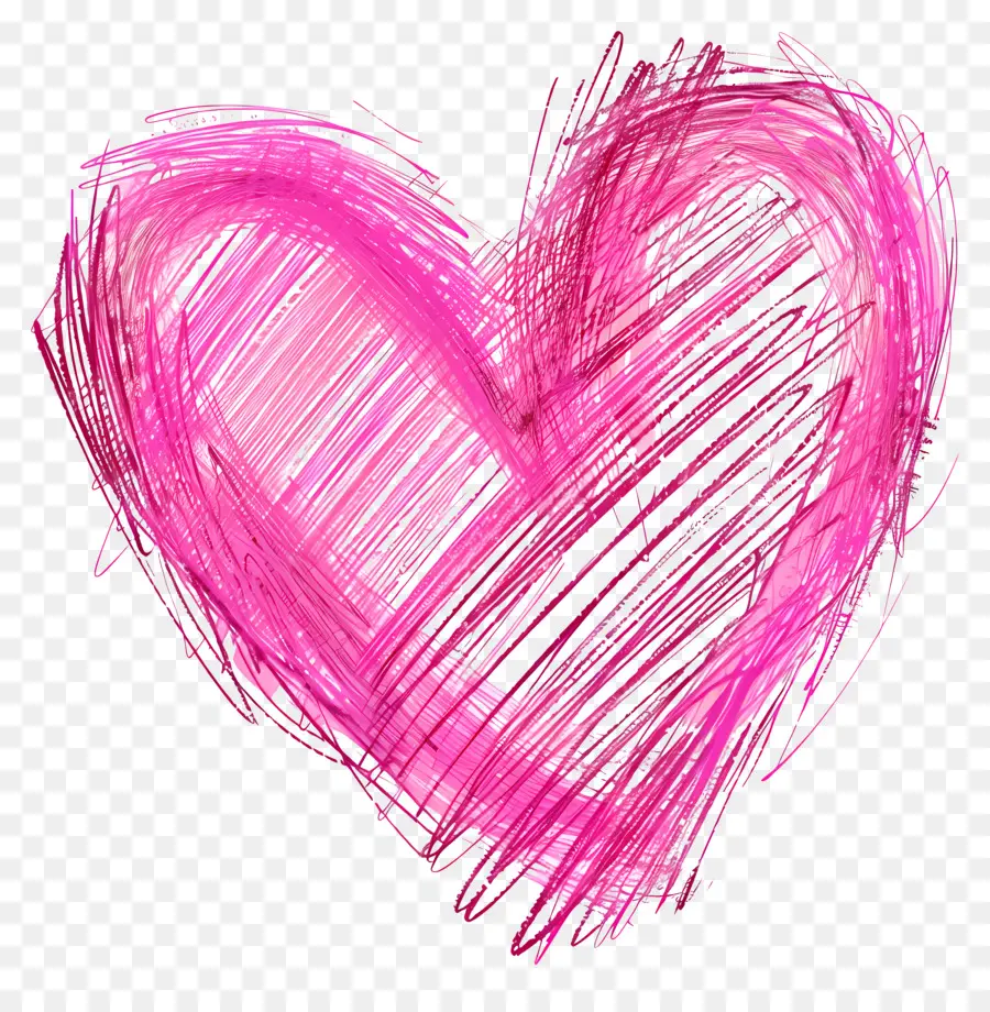 розовое сердце，сердце рисунок PNG