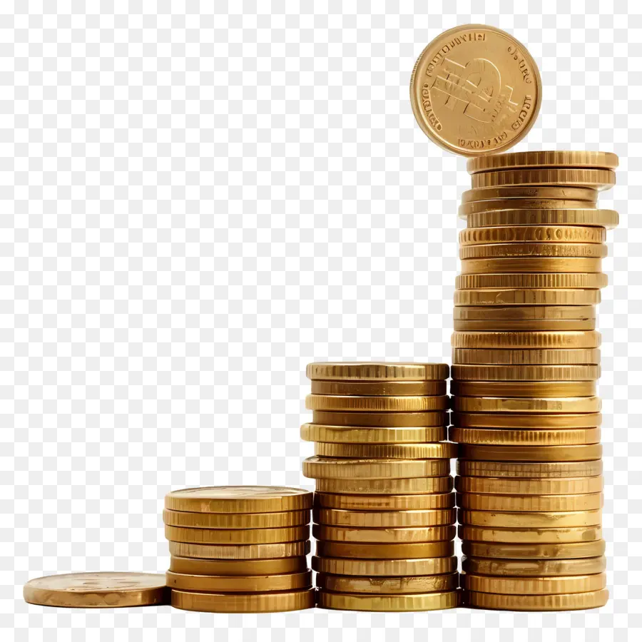 Увеличение денег，золотые монеты PNG