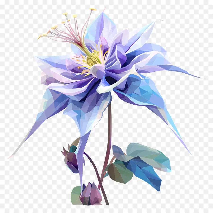 цифровой цветок，Фиолетовый кактус цветок PNG