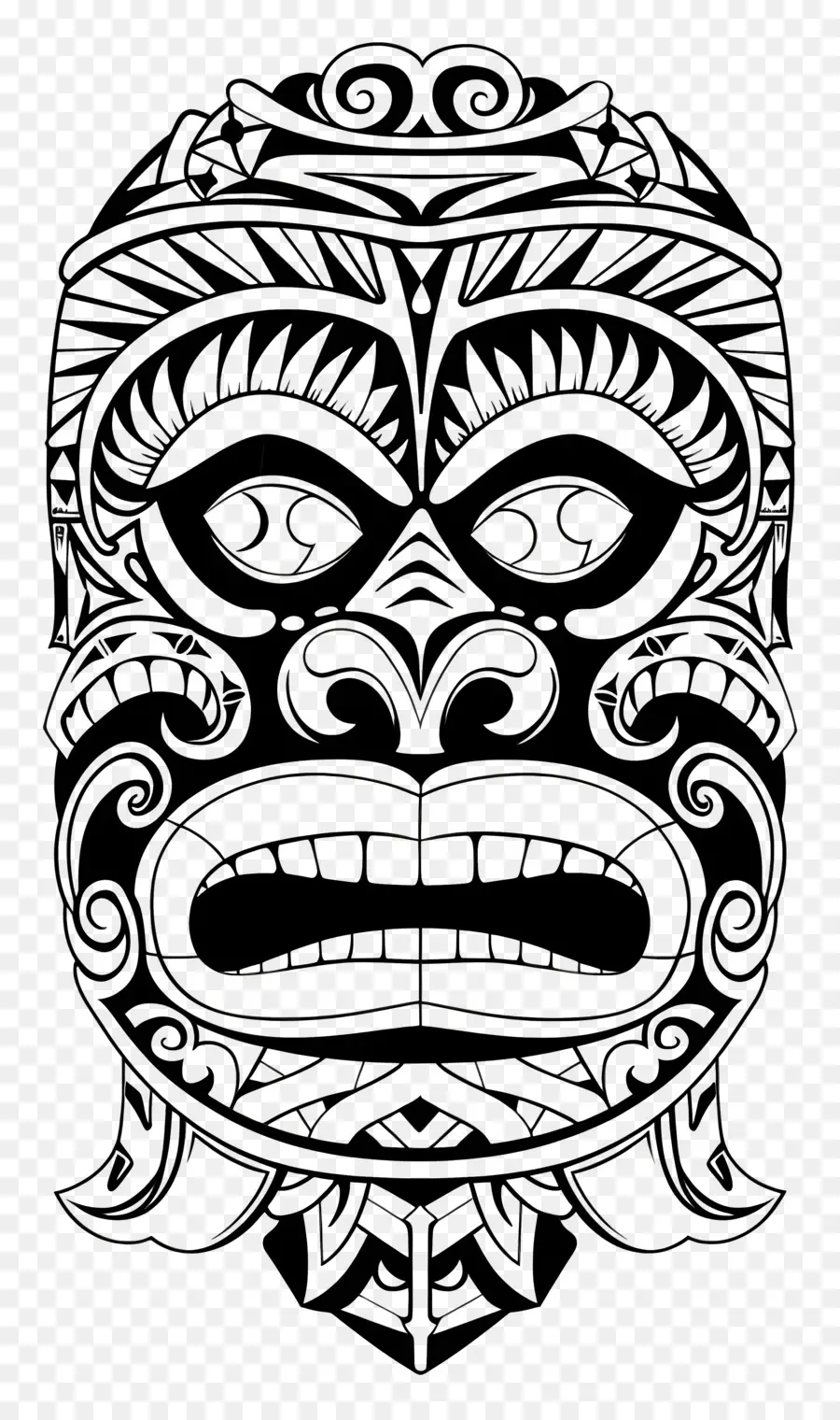 маори татуировки，тики маски PNG