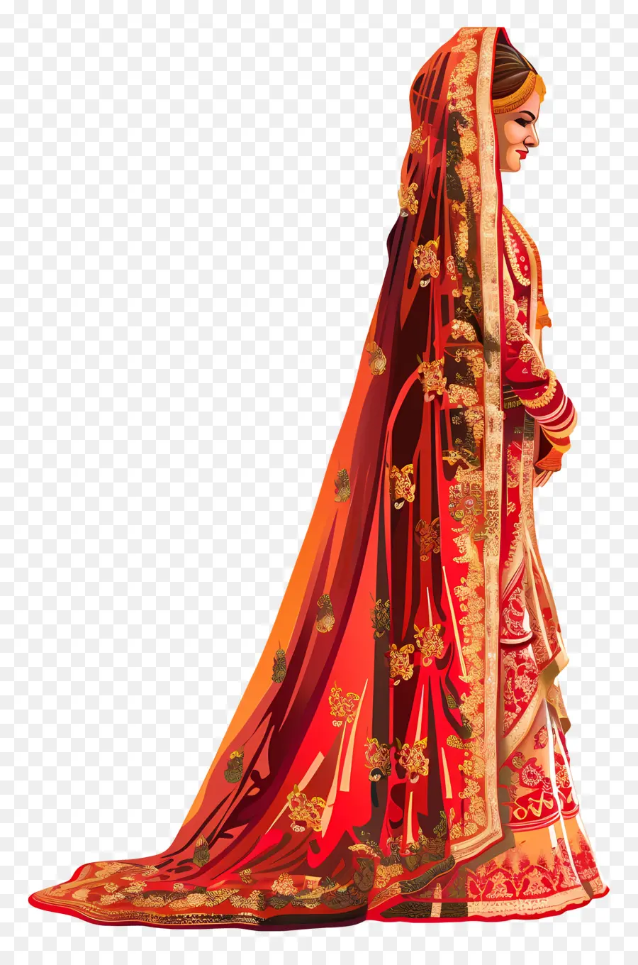 индийская свадьба，Традиционное свадебное платье PNG