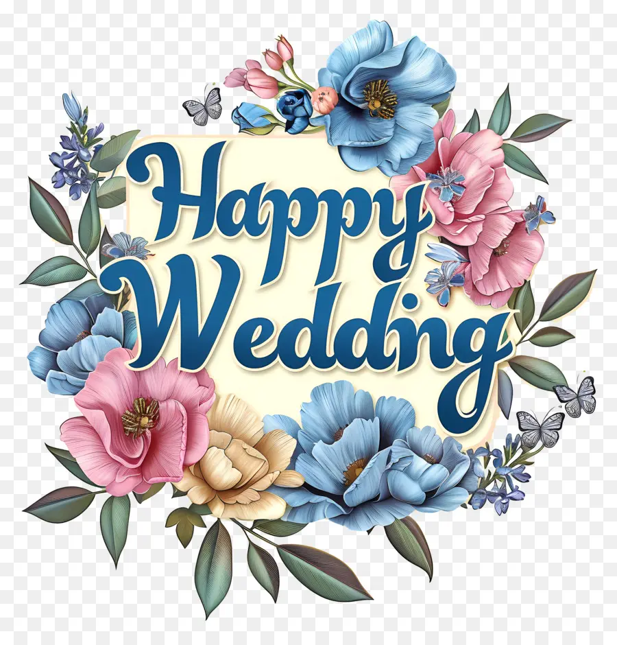 счастливая свадьба，цветочный букет PNG