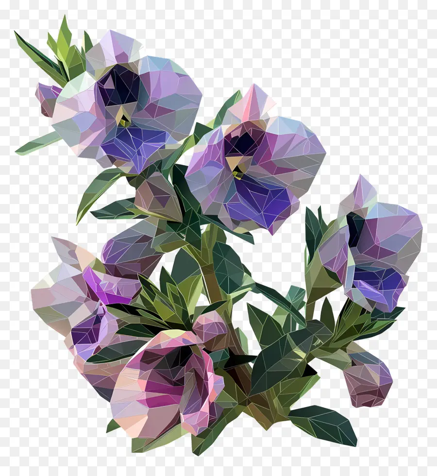 цифровой цветок，фиолетовый цветок PNG