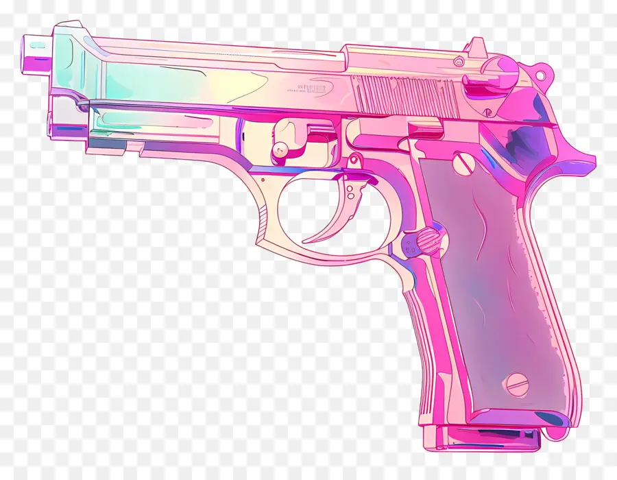 Пароволонный пистолет，розовый пистолет PNG