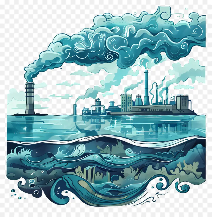 Загрязнение воды，Загрязнения PNG