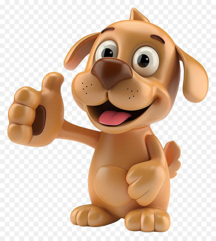 палец вверх，мультфильм собака PNG