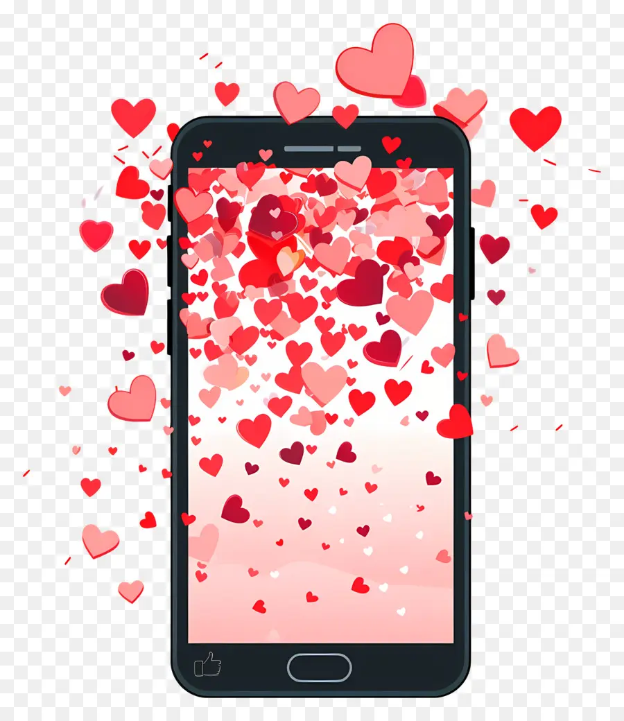 Любовь дизайн，мобильный телефон PNG