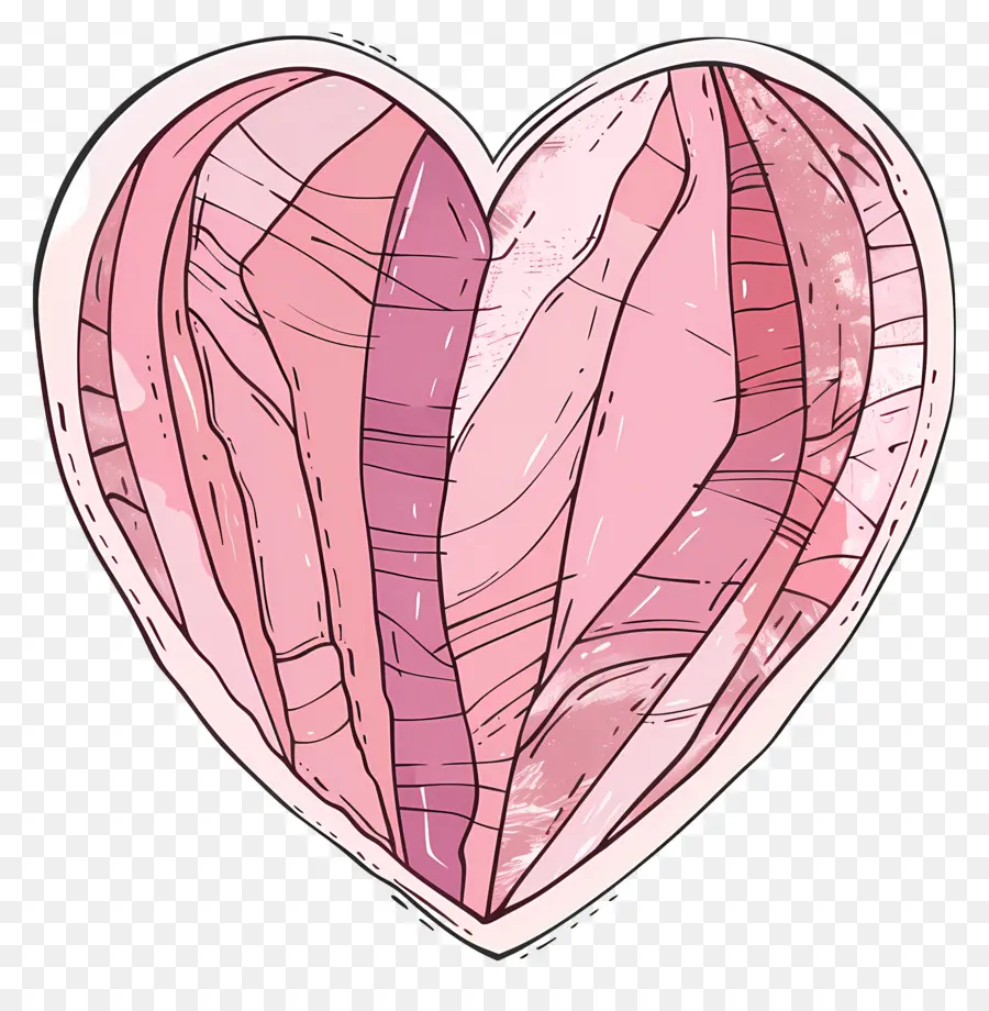 розовое сердце，Абстрактное искусство PNG