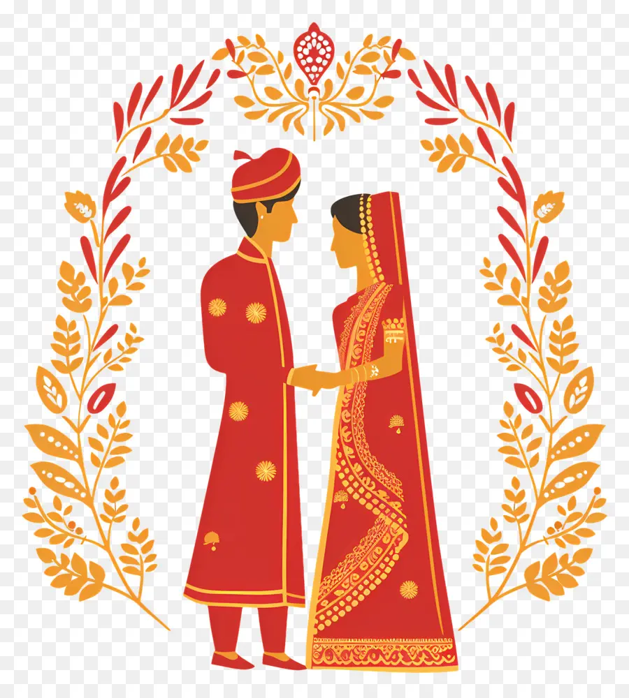 индийская свадьба，традиционный наряд PNG