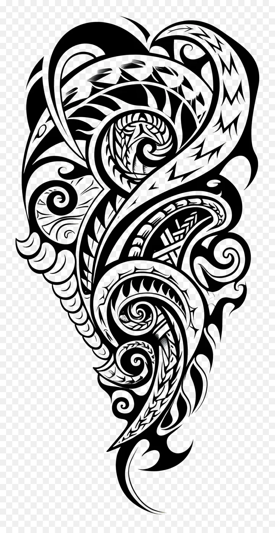 маори татуировки，темный PNG