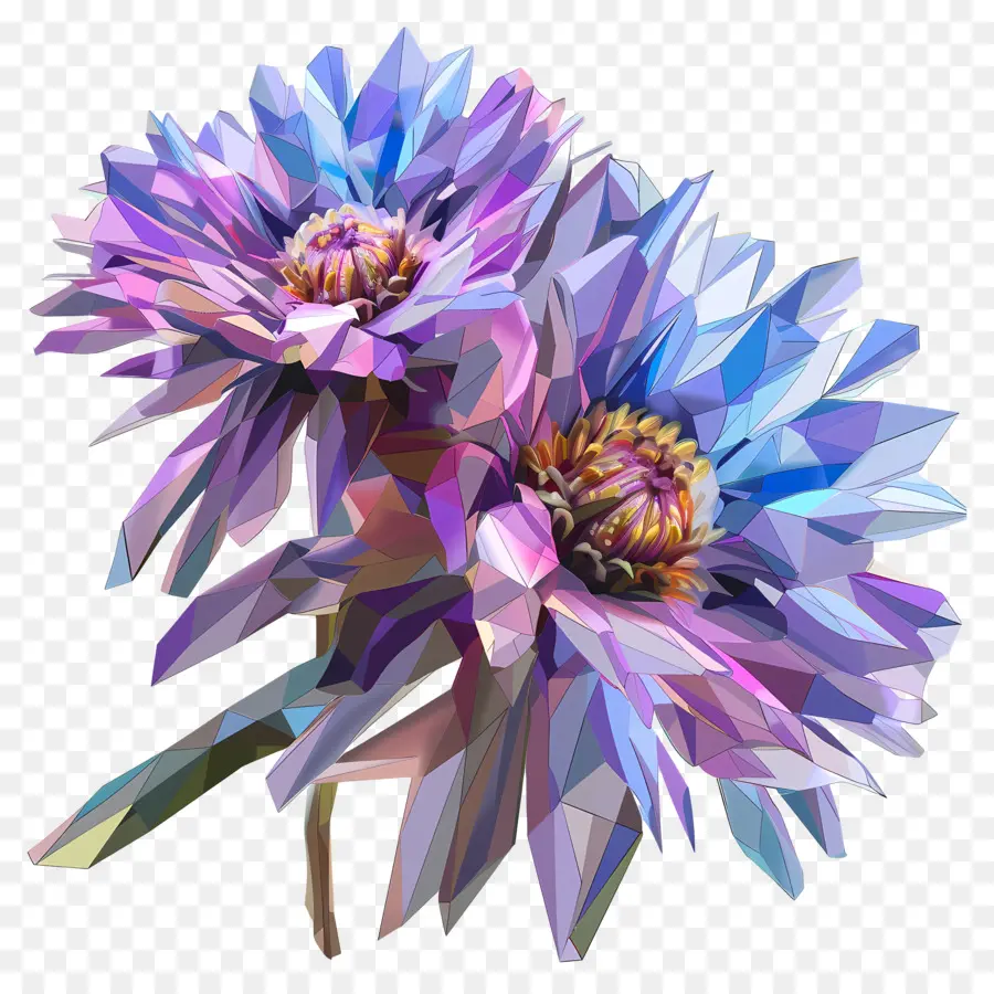 цифровой цветок，фиолетовые цветы PNG