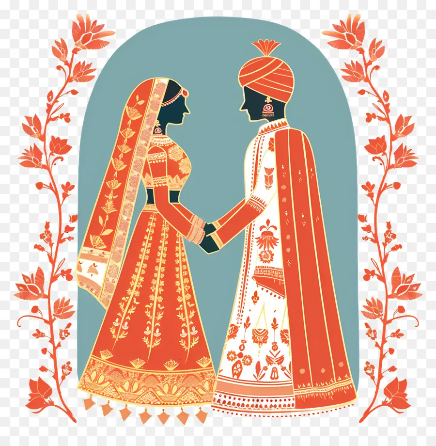 индийская свадьба，традиционный наряд PNG