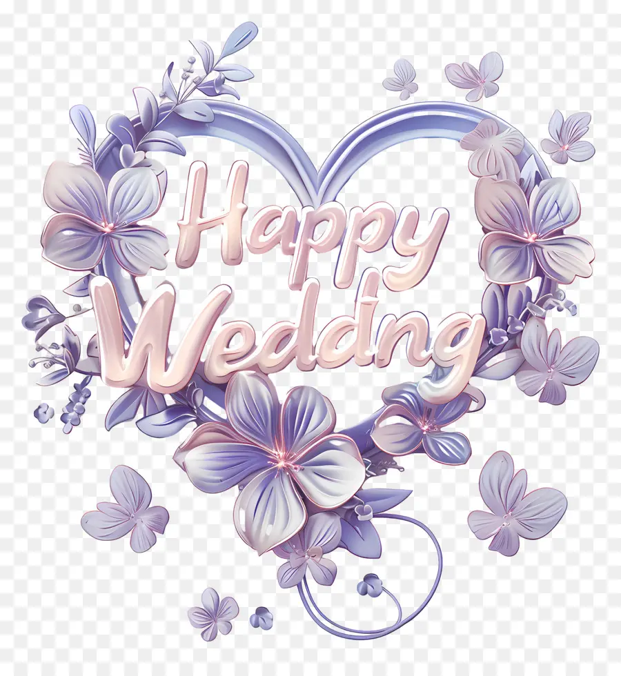 счастливая свадьба，Пурпурное Сердце PNG