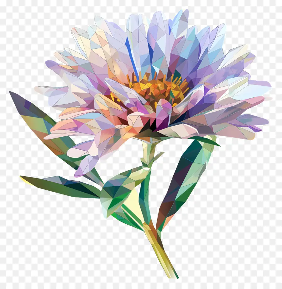 цифровой цветок，Уникальный цветочный дизайн PNG
