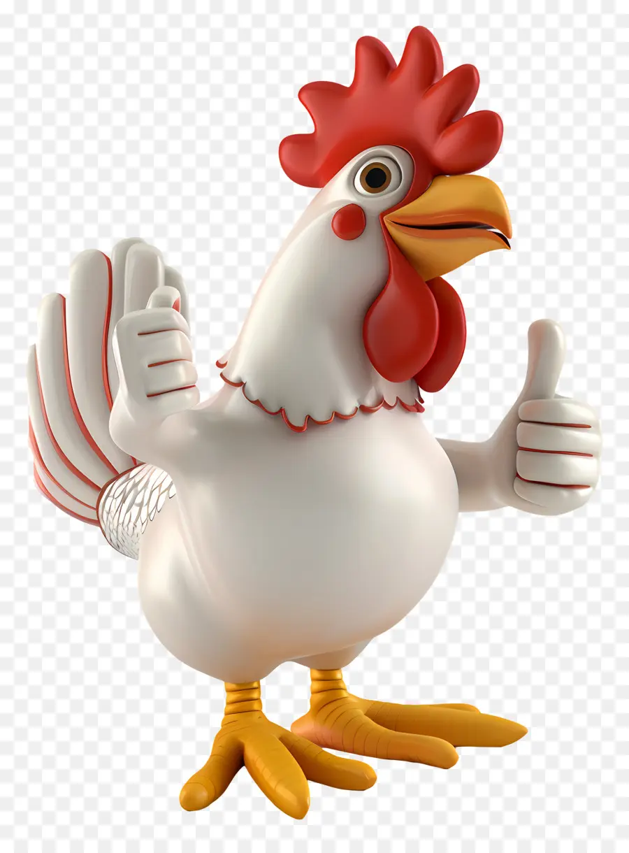 палец вверх，мультфильм цыпленок PNG