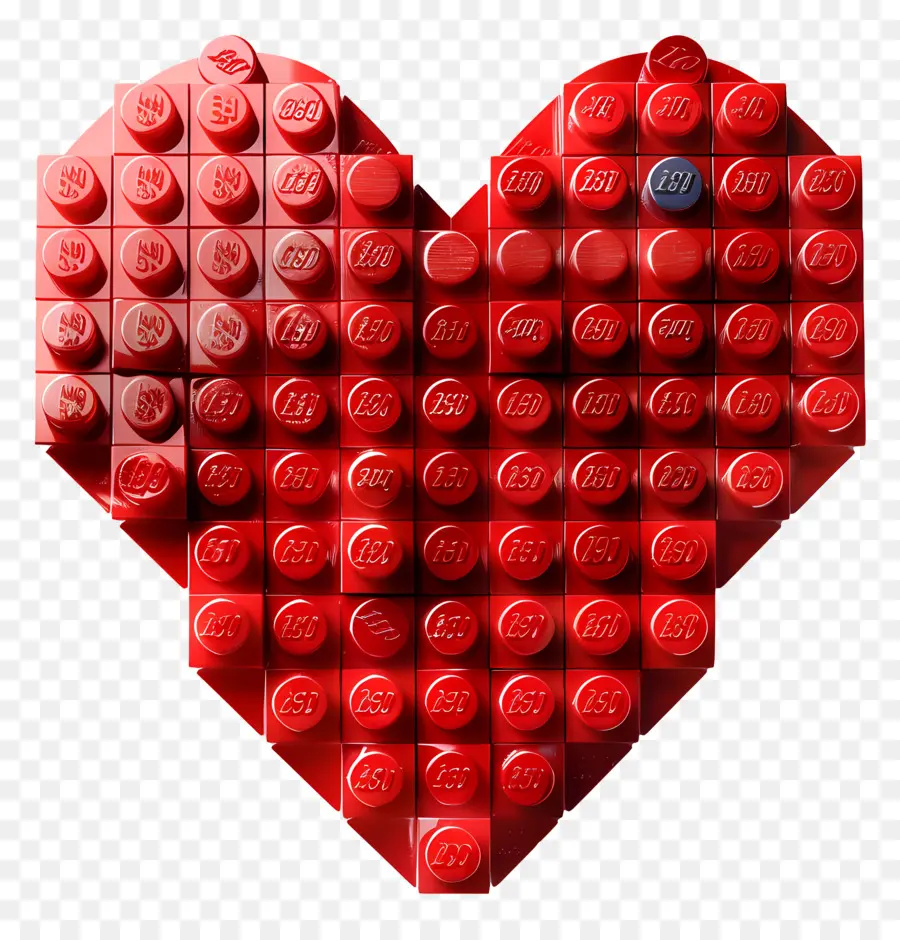красное сердце，Лего PNG