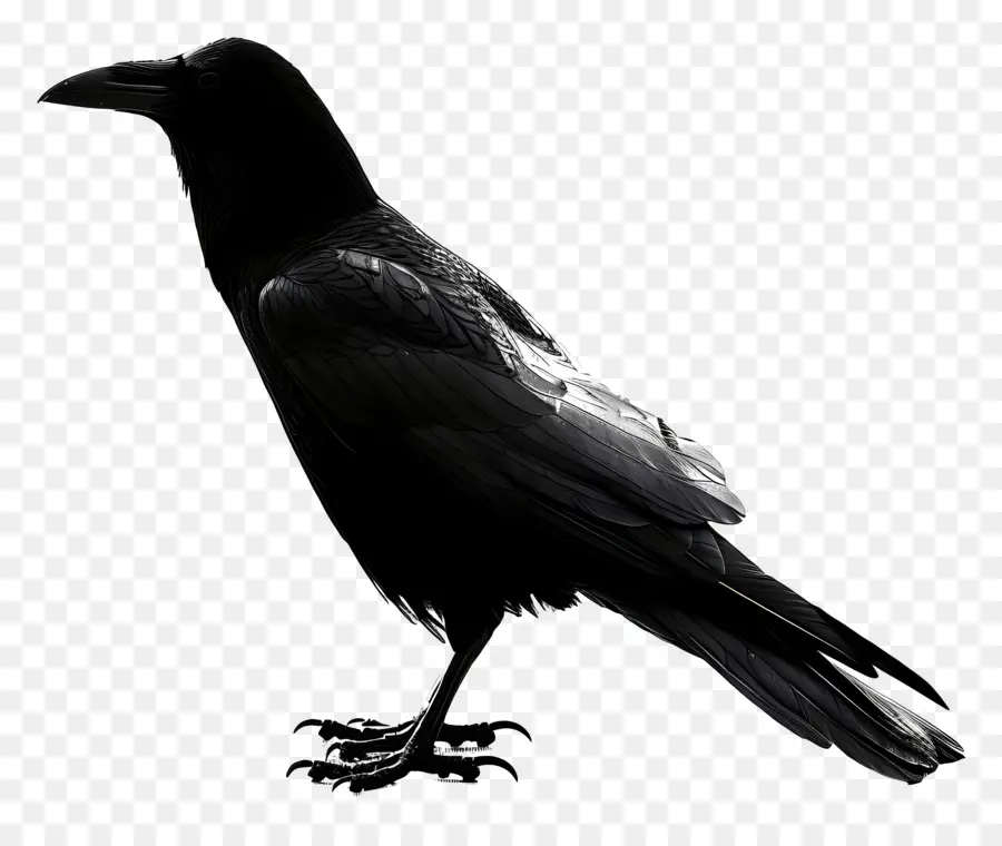 силуэт ворона，Черный ворон PNG
