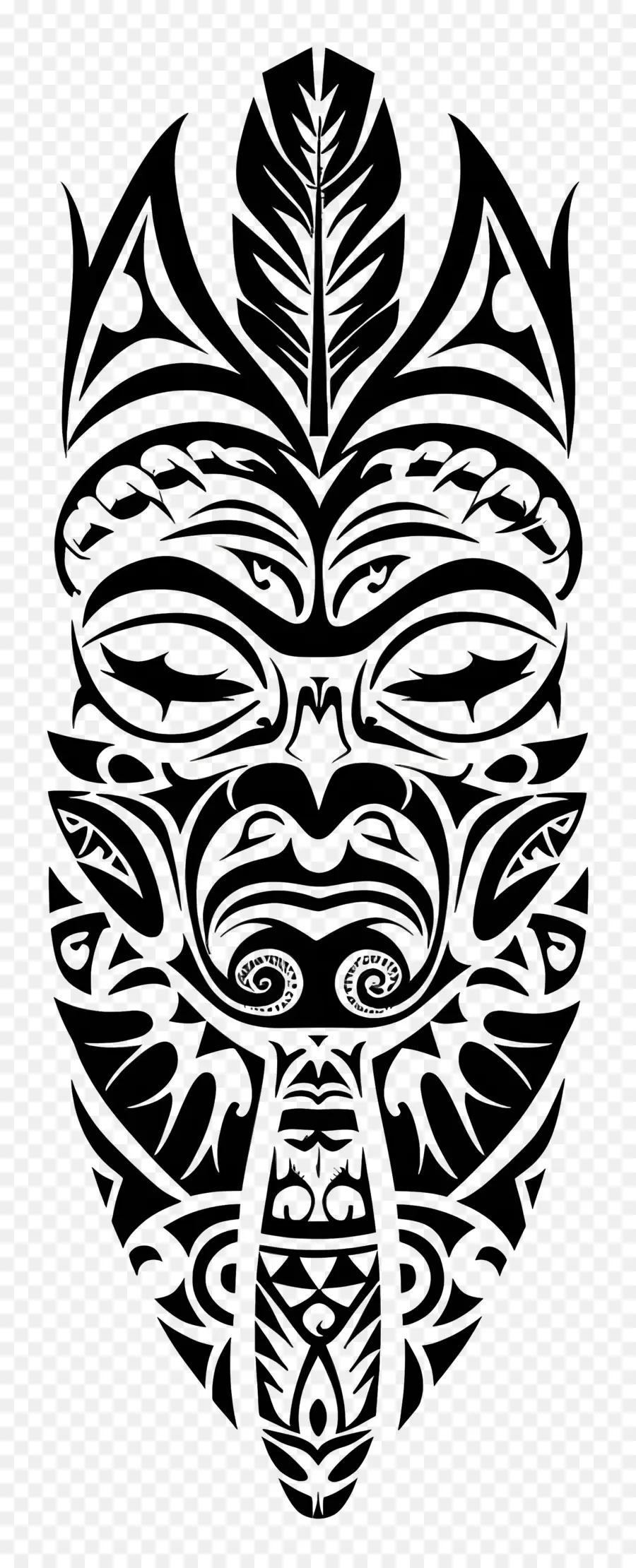 маори татуировки，Черная Маска PNG