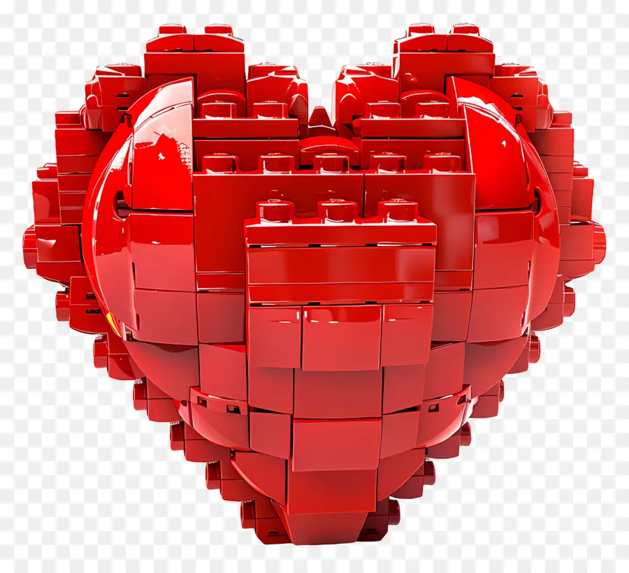 красное сердце，Лего PNG