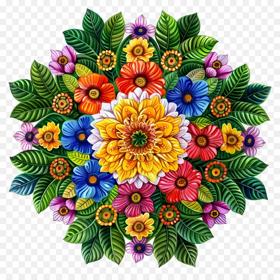 Онам Атапура，цветок круг PNG