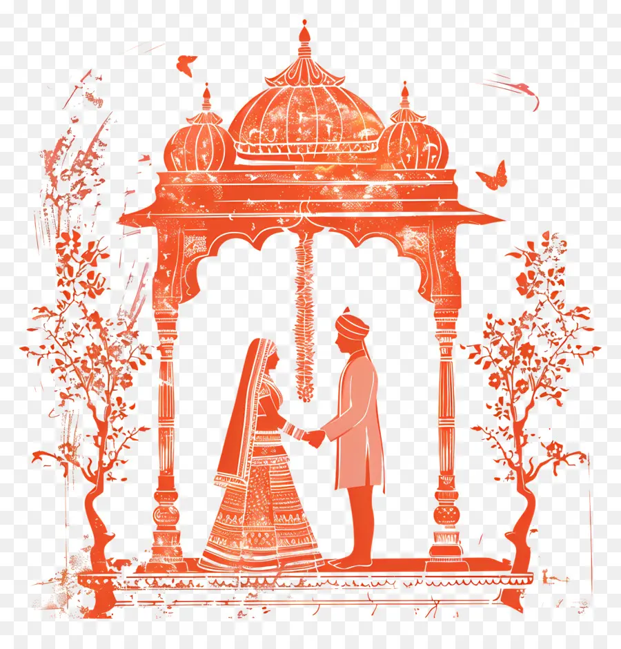 Индуистской свадьбы，невеста PNG