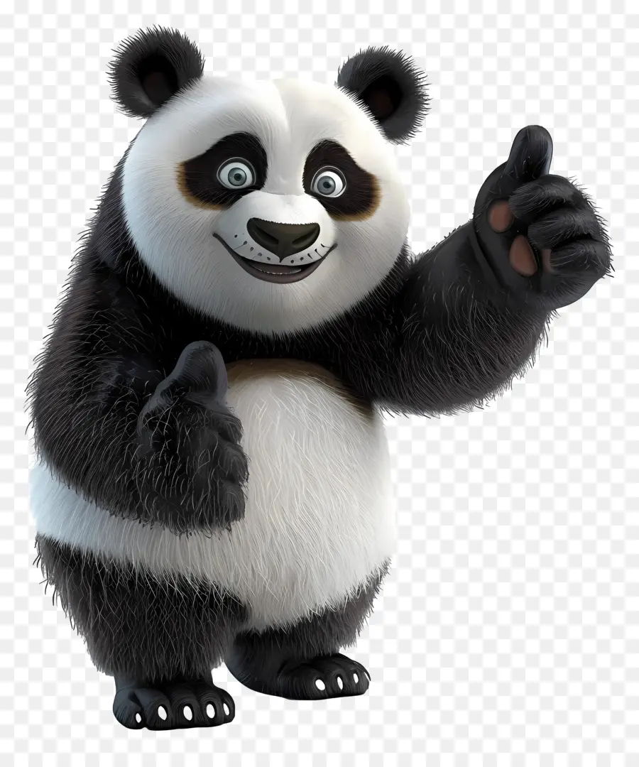 палец вверх，Panda Bear PNG