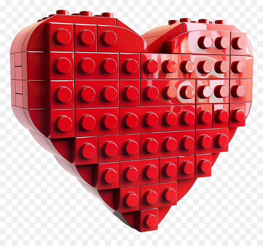 красное сердце，Лего сердце PNG