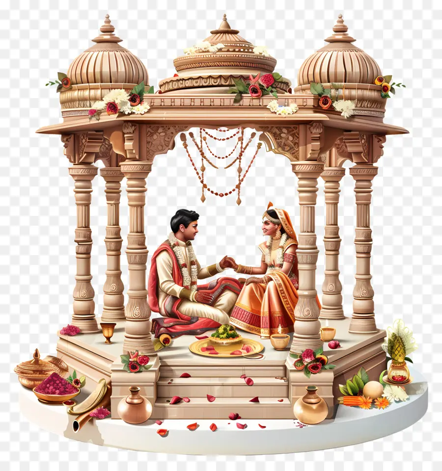 Индуистской свадьбы，Индийская статуя PNG