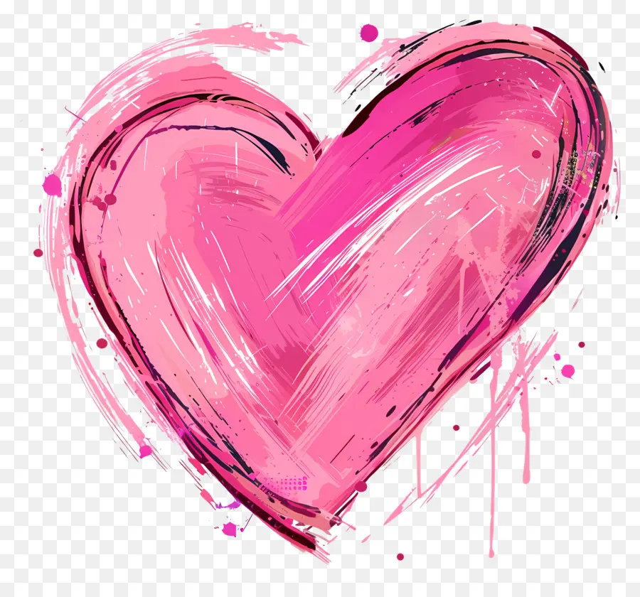 розовое сердце，Valentines Day PNG