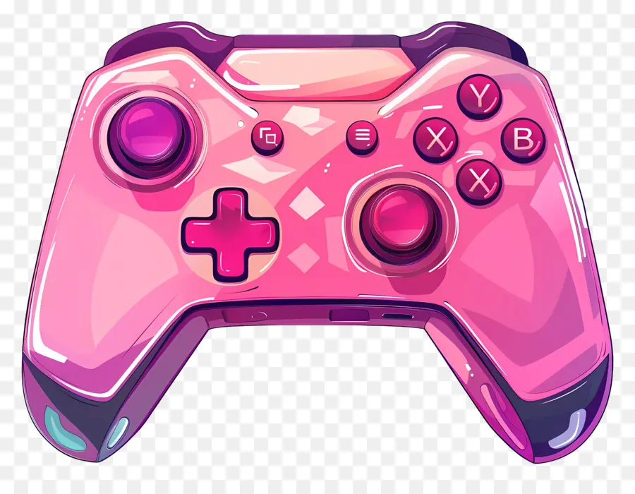 геймпад，Розовый игровой контроллер PNG