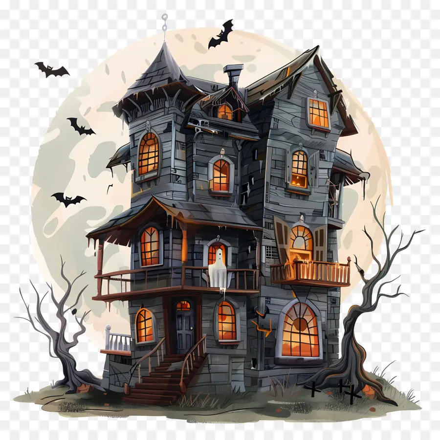 Дом с привидениями，жуткий особняк PNG