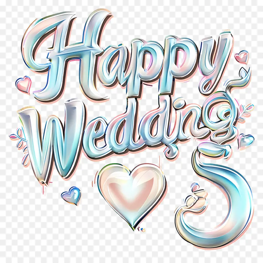 счастливая свадьба，дизайн логотипа PNG
