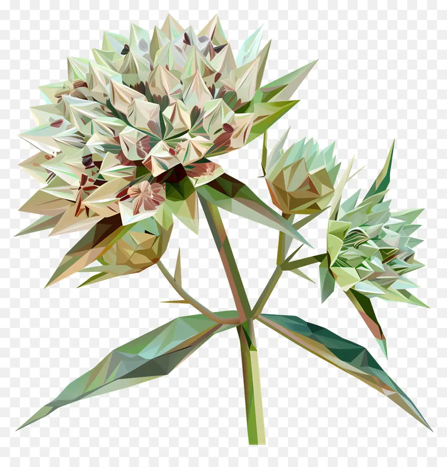цифровой цветок，3d визуализация PNG