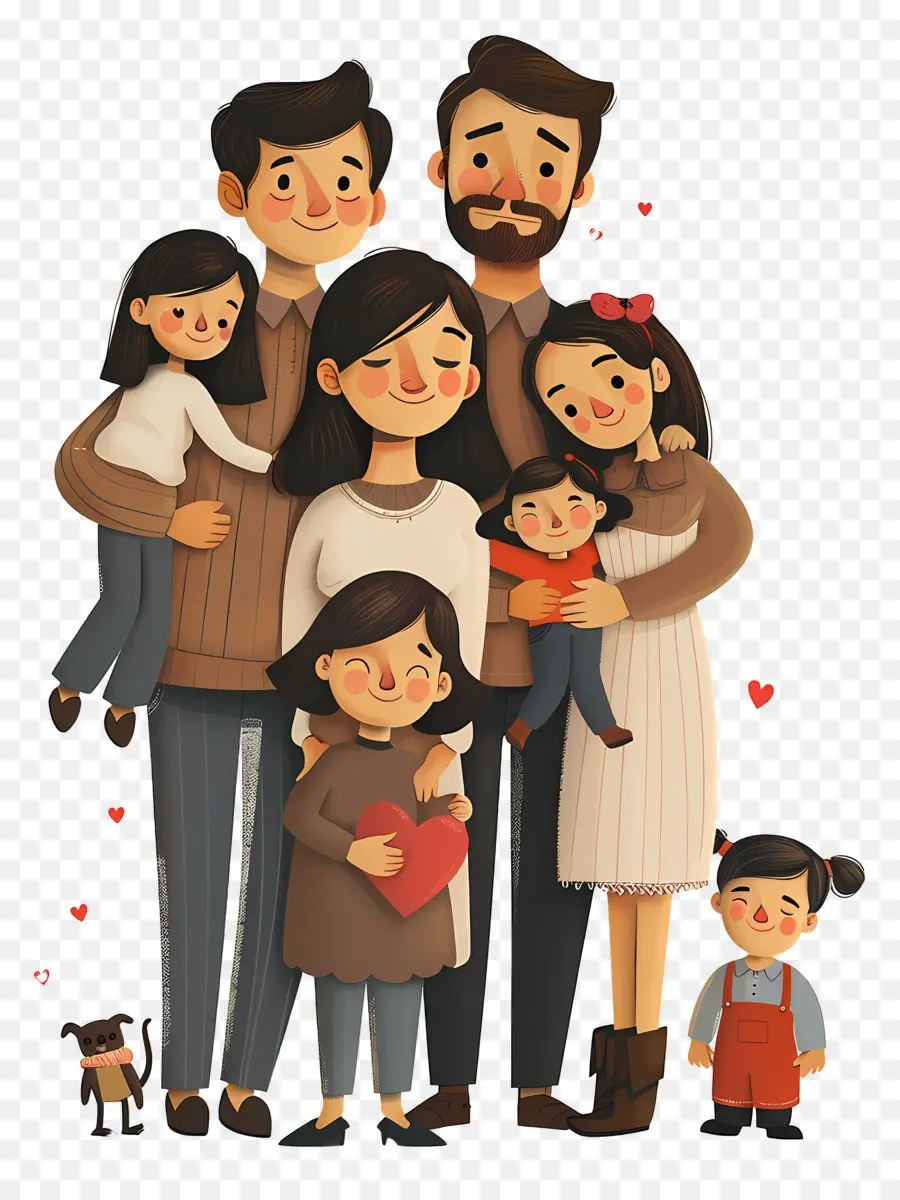 Международный День семьи，семья иллюстрация PNG