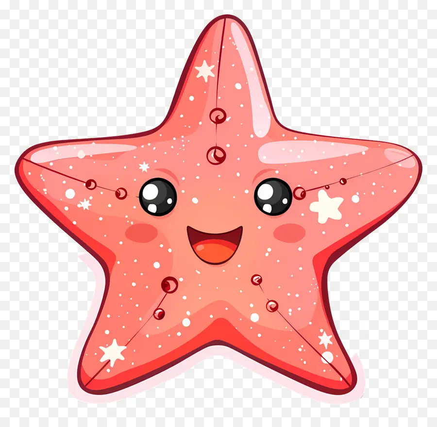 Симпатичная звезда，анимированная морская звезда PNG