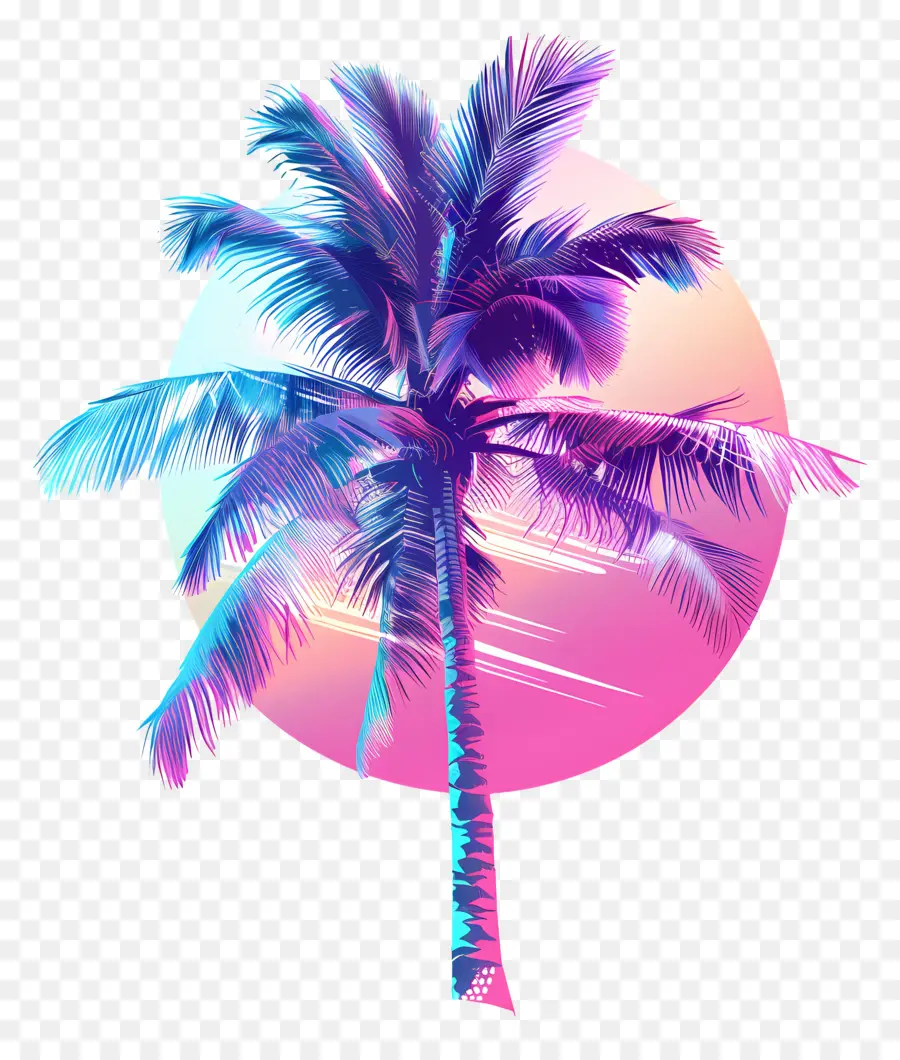 Пародовая пальма，Vaporwave PNG